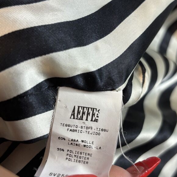 JEAN PAUL GAULTIER Femme BLACK Jacket White Striped Blazer Size US 4 - Picture 5 of 10